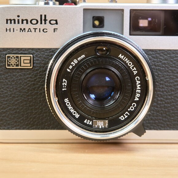 Vintage Minolta Hi-Matic F 35mm Rangefinder Film Camera, Rokkor 38mm f2.7 Lens - Picture 4 of 9
